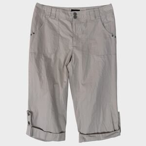 Sonoma Petite 10P 100% Cotton Beige Khaki Capri Pants